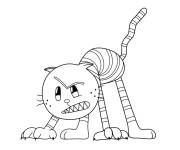 Coloriage Le chat Petey en col&egrave;re