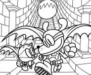 Coloriage Le Chevalier des Abeilles et Petit Petey