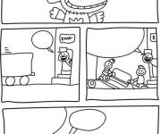 Coloriage et dessins gratuit Livre de comics Dog Man à imprimer