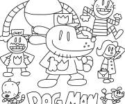 Coloriage Personnages principaux de Dog Man