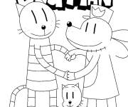 Coloriage Petey, Li&rsquo;l Petey, Dog Man ensemble