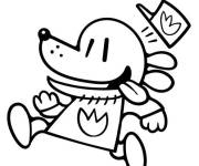 Coloriage et dessins gratuit Petit Dog Man s'&eacute;chappant à imprimer