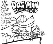 Coloriage Petit Petey, Dog Man et Cat Kid du film Dog Man