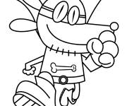 Coloriage Super-h&eacute;ros Dog Man mignon