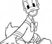 Coloriage Donald Duck à imprimer