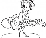 Coloriage Donald Duck danse