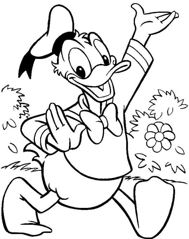 Coloriage et dessins gratuits Donald Duck dessin animé à imprimer