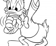 Coloriage Donald Duck en colère