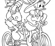 Coloriage Donald Duck et Daisy gratuit