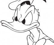 Coloriage Donald Duck faché