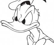 Coloriage Donald Duck fach&eacute;
