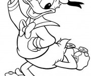 Coloriage Donald Duck s'amuse