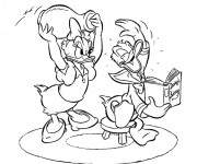 Coloriage Donald Duck se moque de Daisy