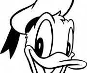Coloriage et dessins gratuit Visage de Donald Duck à imprimer