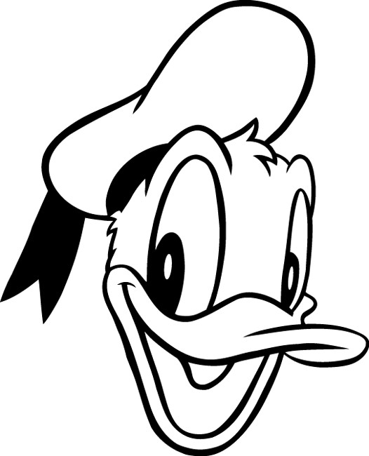 Coloriage et dessins gratuits Visage de Donald Duck à imprimer
