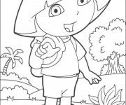 Coloriage Dessin de Dora facile