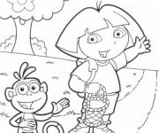 Coloriage Dora &agrave; t&eacute;l&eacute;charger