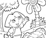 Coloriage Dora &agrave; t&eacute;l&eacute;charger et imprimer gratuit