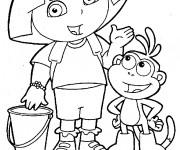 Coloriage et dessins gratuit Dora a une idée à imprimer