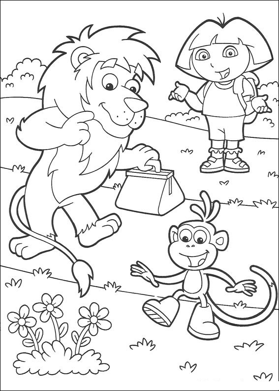 Coloriage et dessins gratuits Dora avec couleur à imprimer