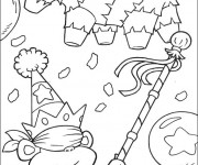 Coloriage Dora Babouche f&ecirc;te