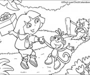 Coloriage Dora danseuse