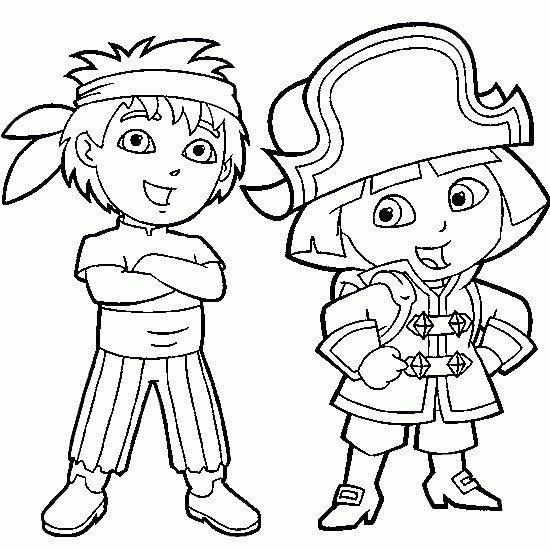 Coloriage et dessins gratuits Dora et Diego à imprimer
