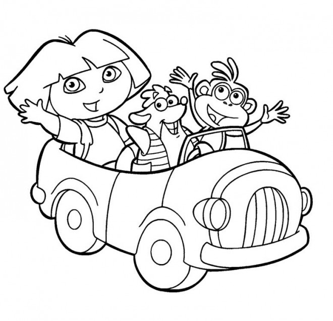 Coloriage Dora Et Ses Amis Dessin Gratuit à Imprimer