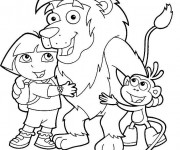 Coloriage Dora et ses amis en ligne