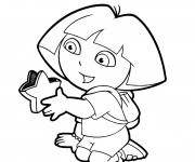 Coloriage Dora grande