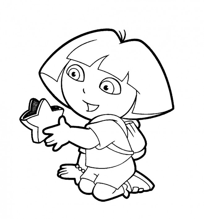 Coloriage et dessins gratuits Dora grande à imprimer
