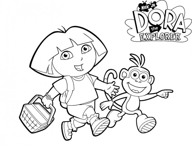 Coloriage et dessins gratuits Dora l'aventurière à imprimer