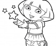 Coloriage Dora la magicienne