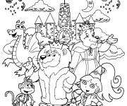 Coloriage Dora La princesse