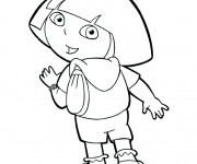 Coloriage Dora parte