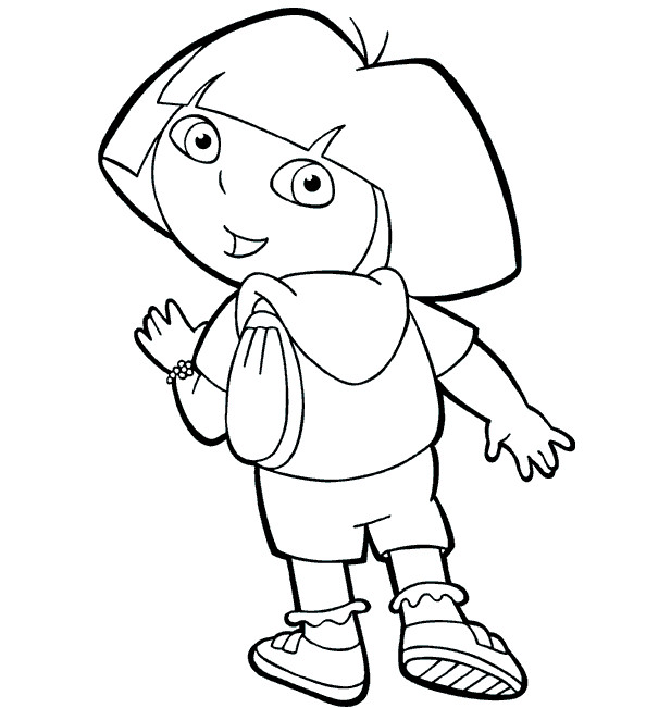 Coloriage et dessins gratuits Dora parte à imprimer