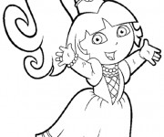 Coloriage Dora princesse
