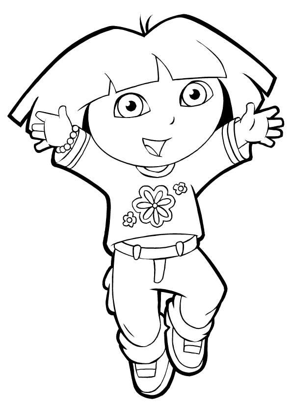 Coloriage et dessins gratuits Dora simple à imprimer