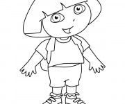Coloriage Dora simple à colorier
