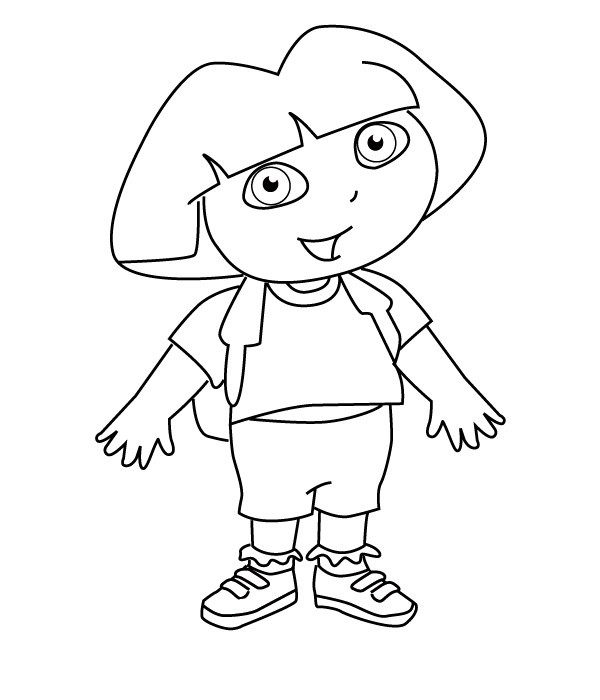 Coloriage et dessins gratuits Dora simple à colorier à imprimer