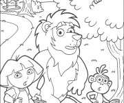 Coloriage Dora surprise