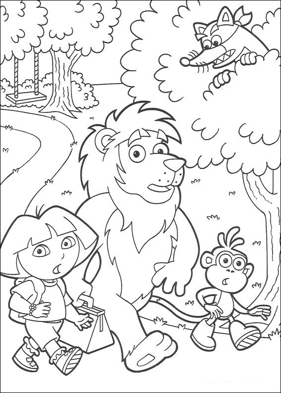 Coloriage et dessins gratuits Dora surprise à imprimer