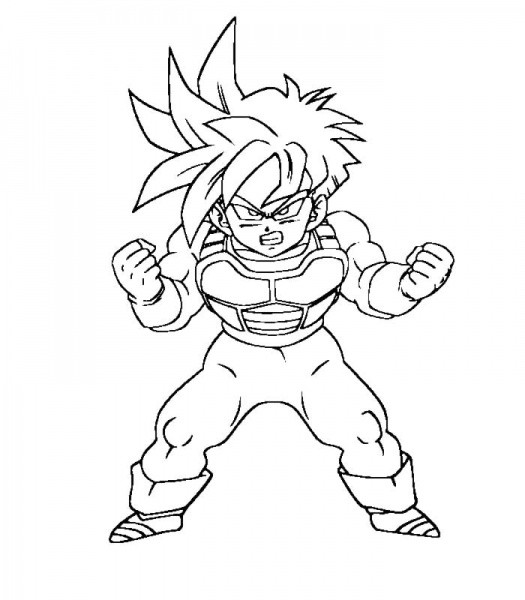 Coloriage Dragon Ball Z à Imprimer Sangoku