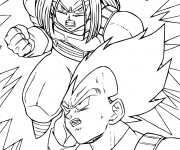 Coloriage Dragon Ball Z &agrave; imprimer Vegeta