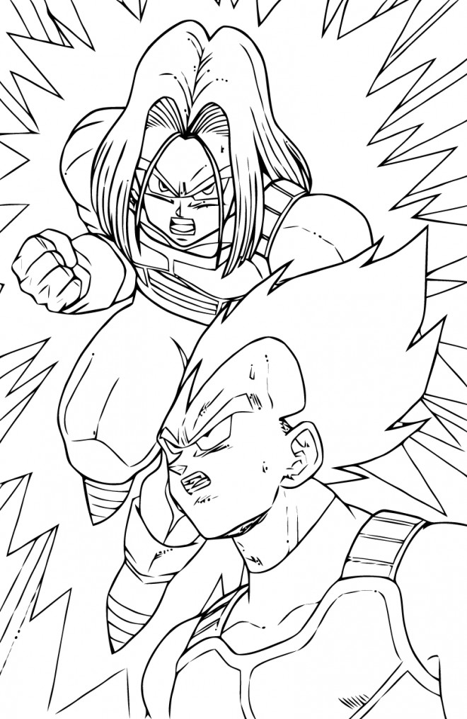 Coloriage Dragon Ball Z gratuit à imprimer liste 40 à 60