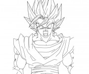 Coloriage Dragon Ball Z en col&egrave;re