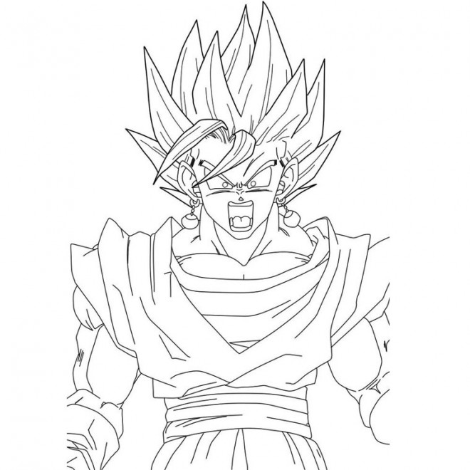 Coloriage Dragon Ball Z En Colère Dessin Gratuit à Imprimer