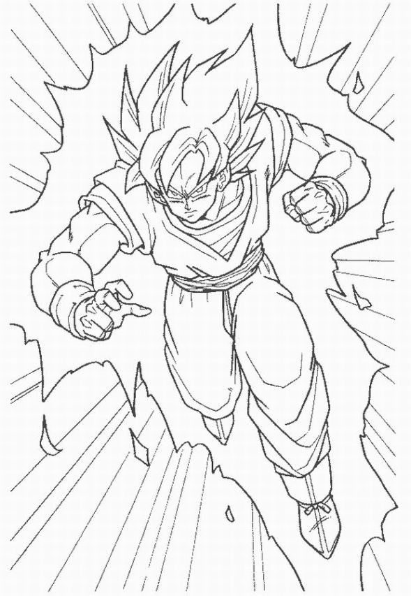 Coloriage Dragon Ball Z Gohan Dessin Gratuit à Imprimer