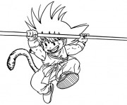 Coloriage et dessins gratuit Dragon Ball Z Goku à imprimer