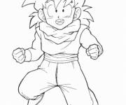Coloriage Dragon Ball Z petit Songoten